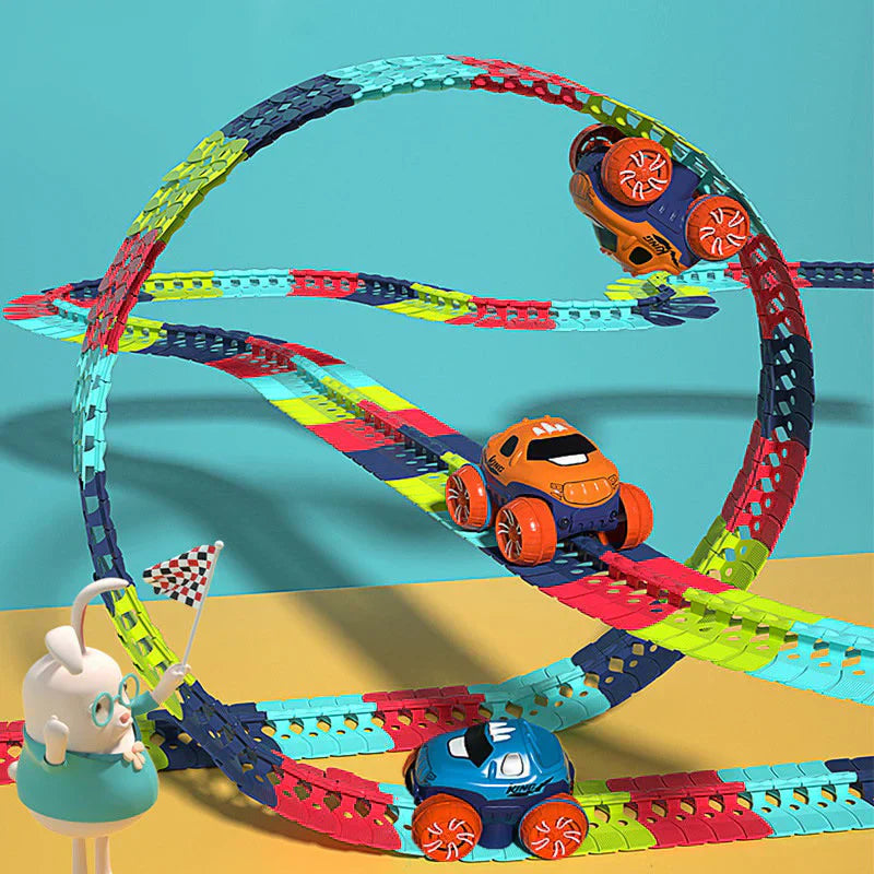 Race Track Set Flexible Modular Track & Toy Car
