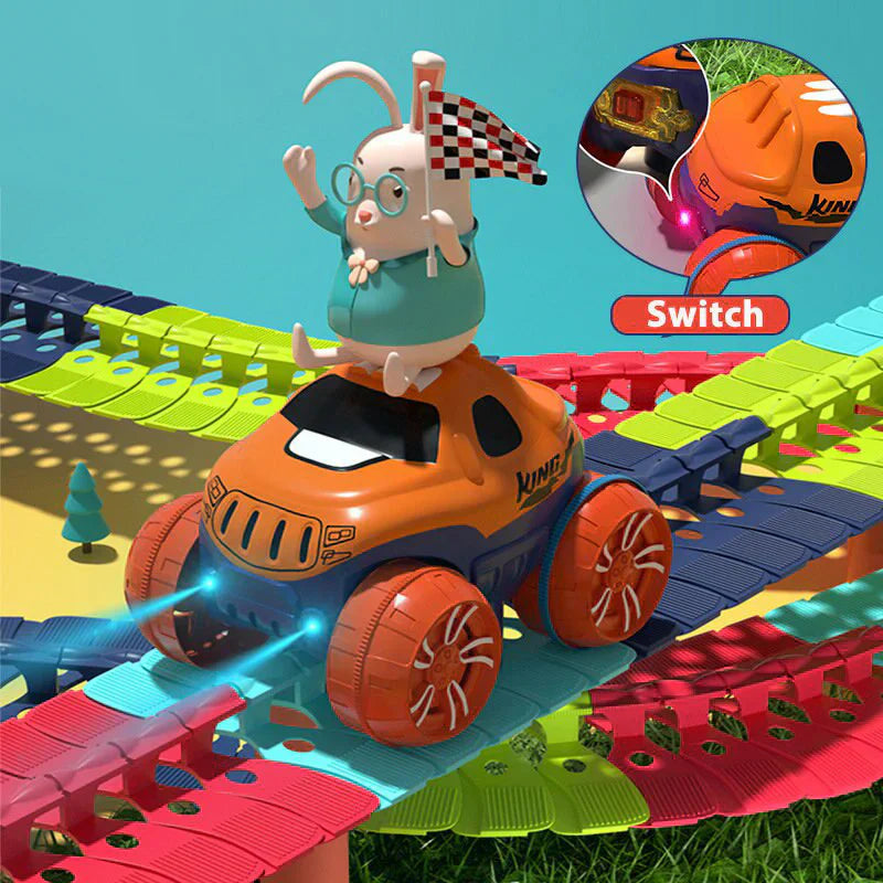 Race Track Set Flexible Modular Track & Toy Car