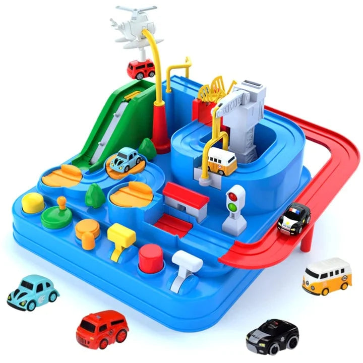 Race Track Set Multi-Level 6 Control Buttons
