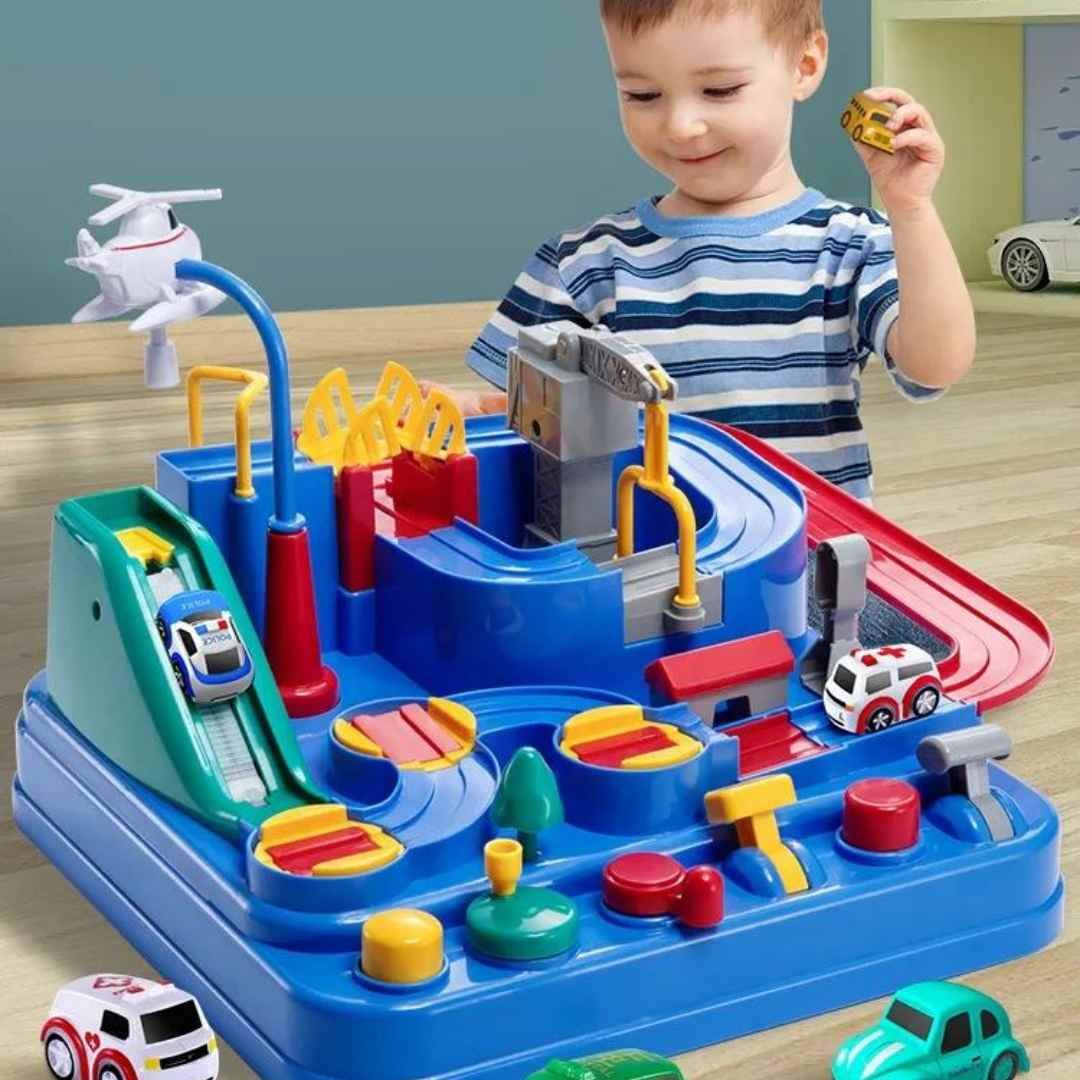 Race Track Set Multi-Level 6 Control Buttons