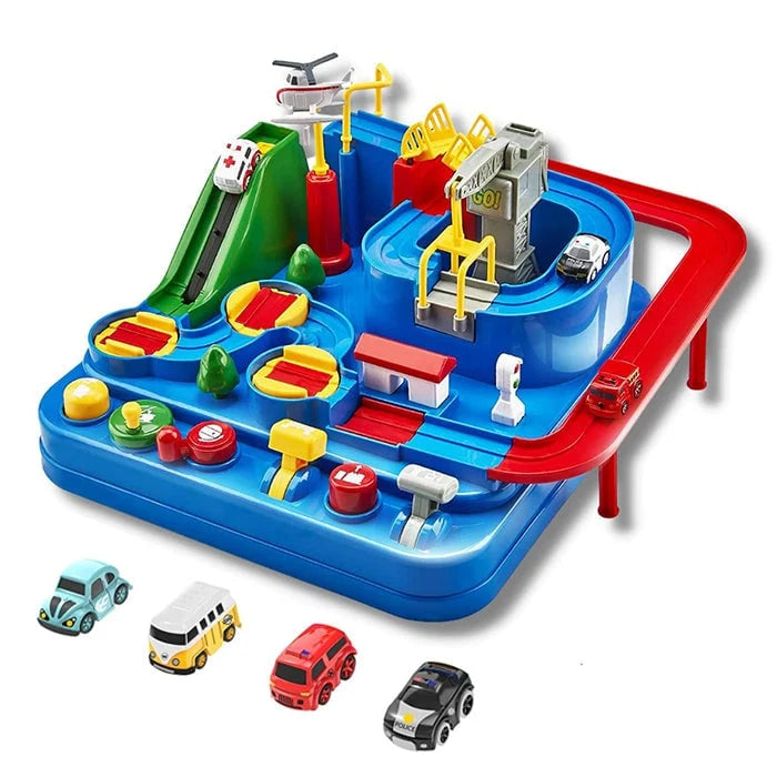 Race Track Set Multi-Level 6 Control Buttons