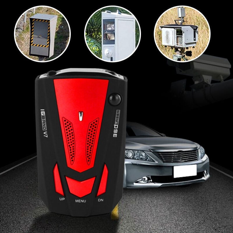 Radar Detector 360° Detection Visual & Audible Alerts