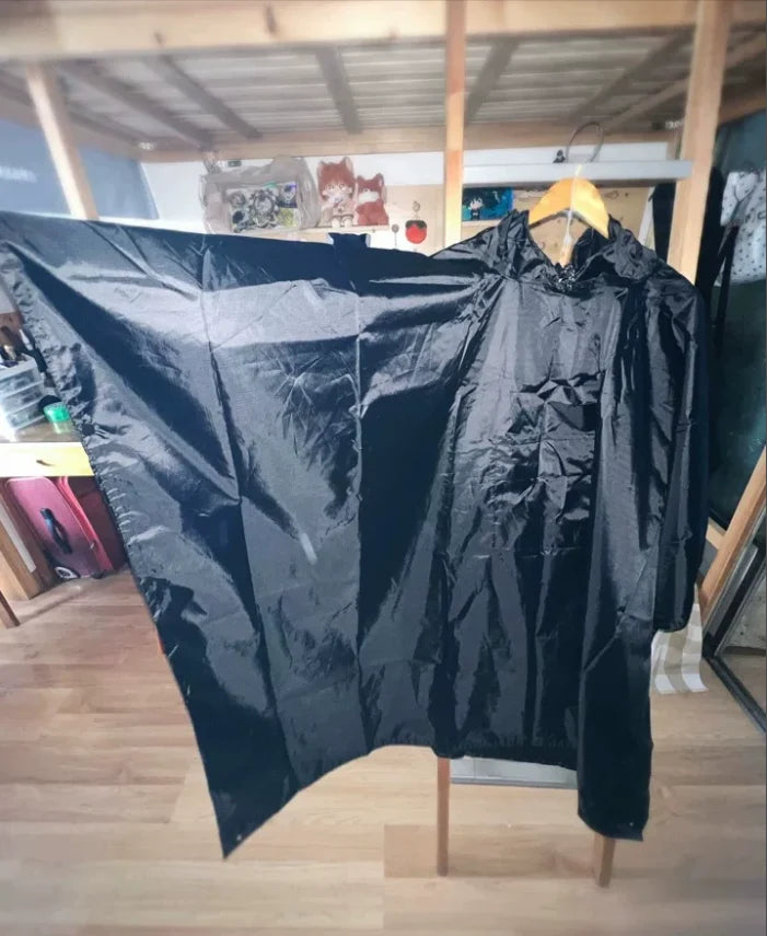 Rain Poncho 3-in-1 Waterproof Ripstop Nylon Packable