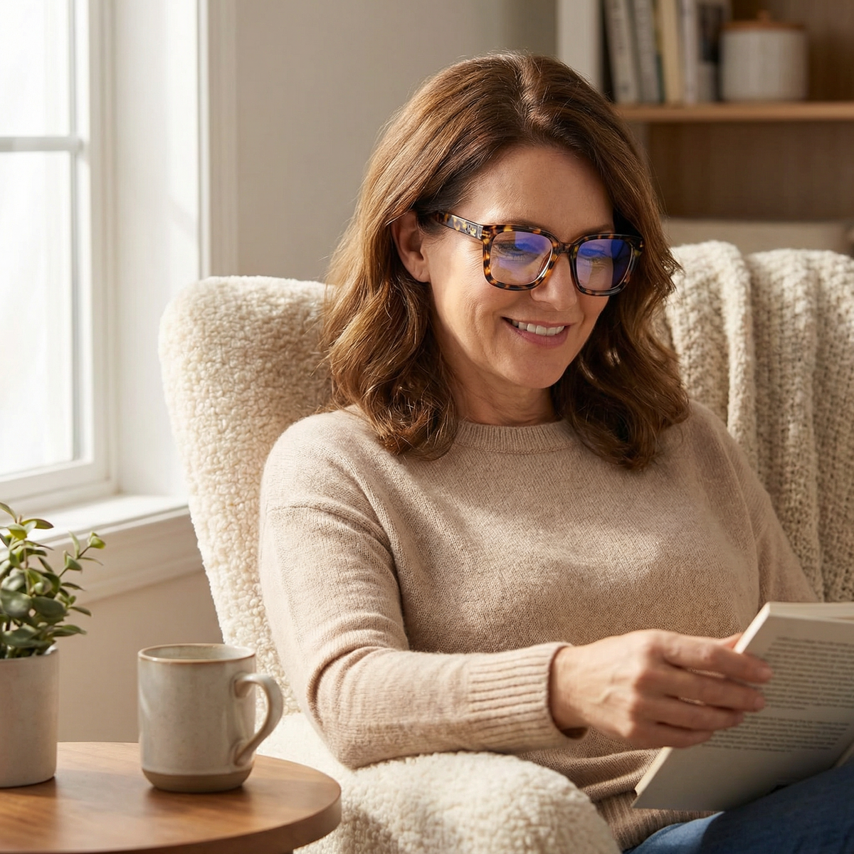 Reading Glasses Blue Light Filter Oversized Lenses & Spring Hinges
