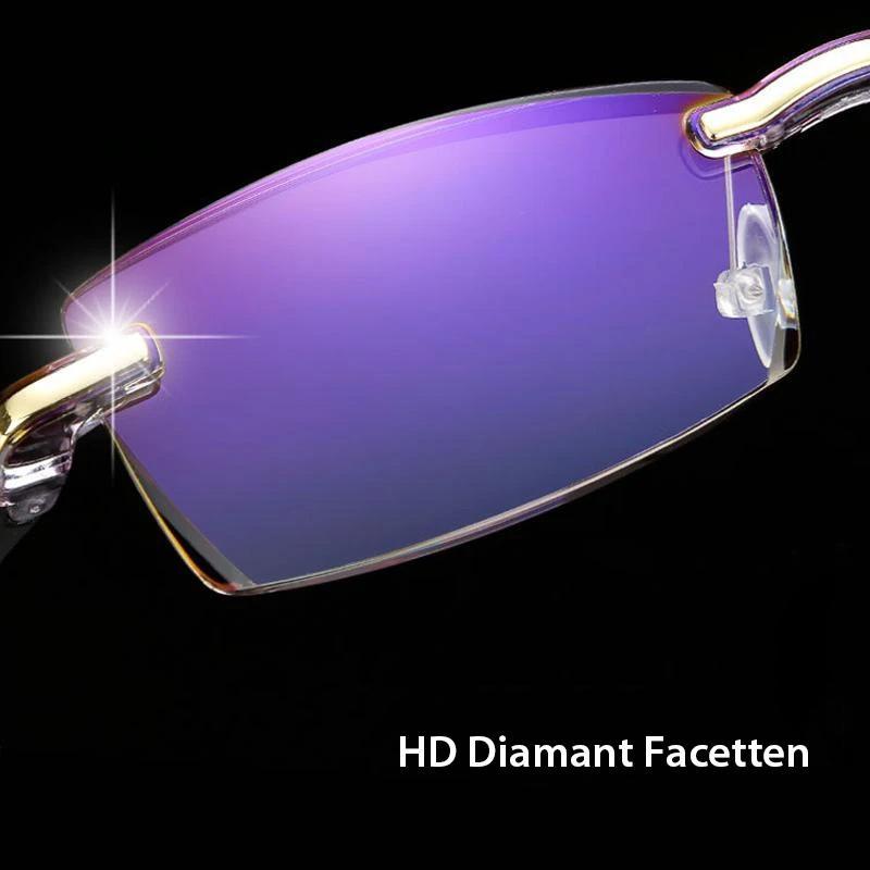 Reading Glasses Rimless Feather-Light 17g Blue Light Filter