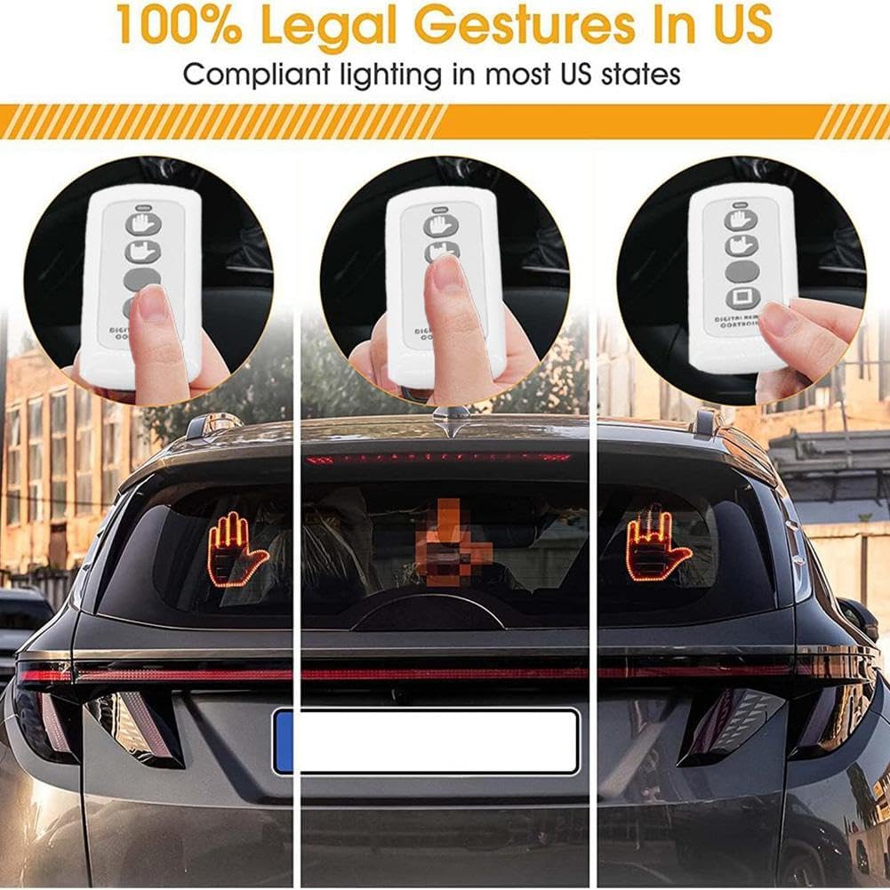 Rear LED Display Emoji & Message Portable Universal Fit