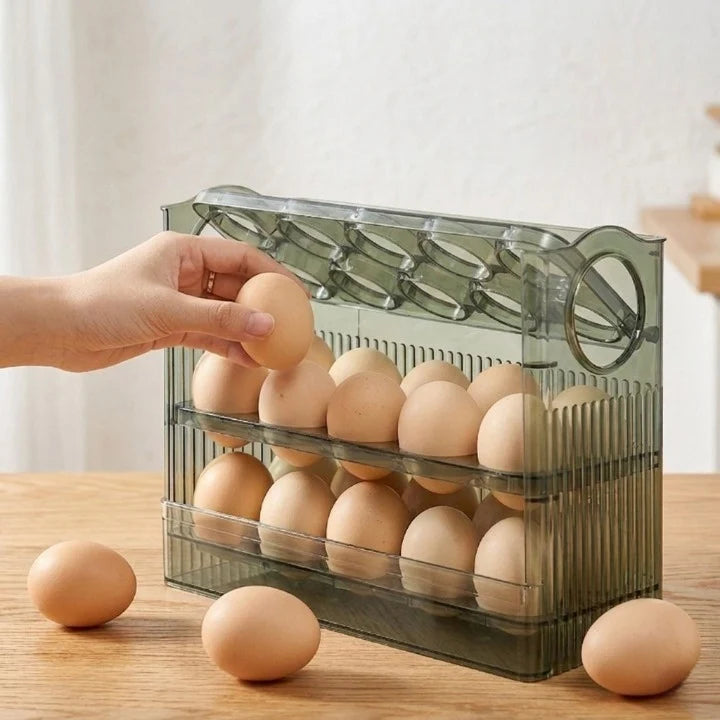 Refrigerator Egg Organizer Stackable Space-Saving BPA-Free