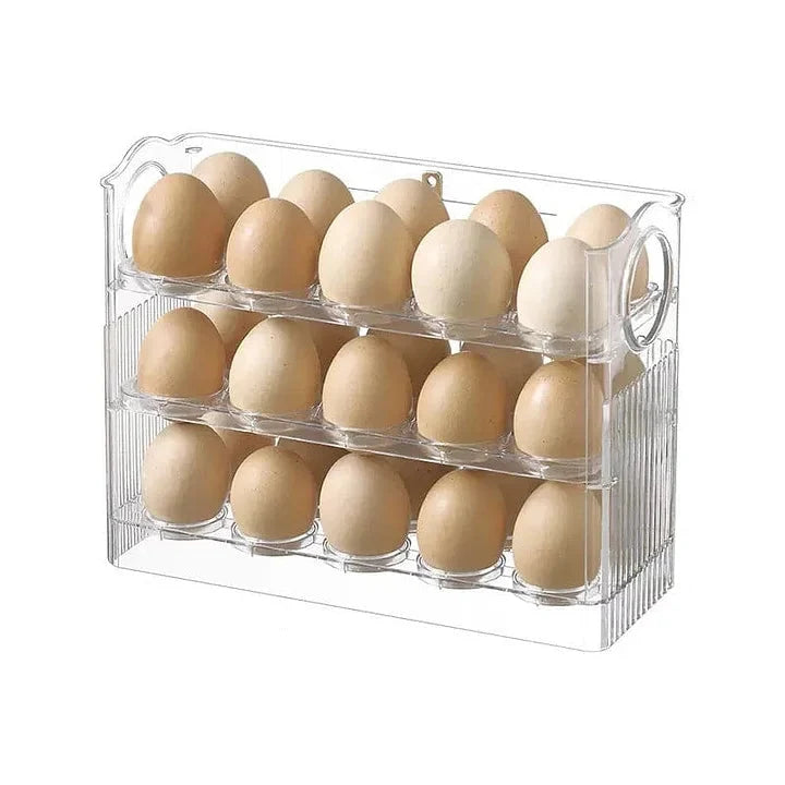Refrigerator Egg Organizer Stackable Space-Saving BPA-Free