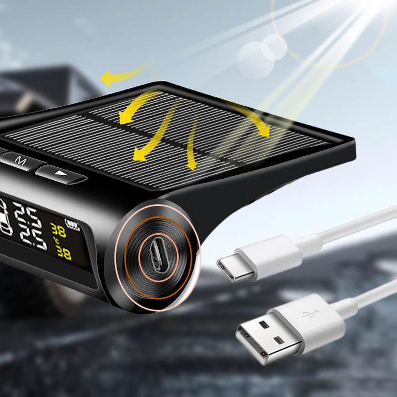Reifendrucküberwachung Solarbetrieben Drahtlose Interne & Externe Sensoren
