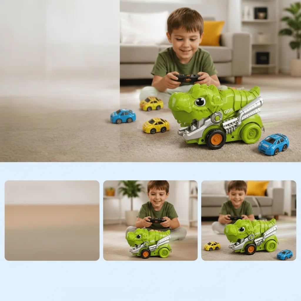 Remote-Controlled Dinosaur Truck Swallow-And-Release Small Cars