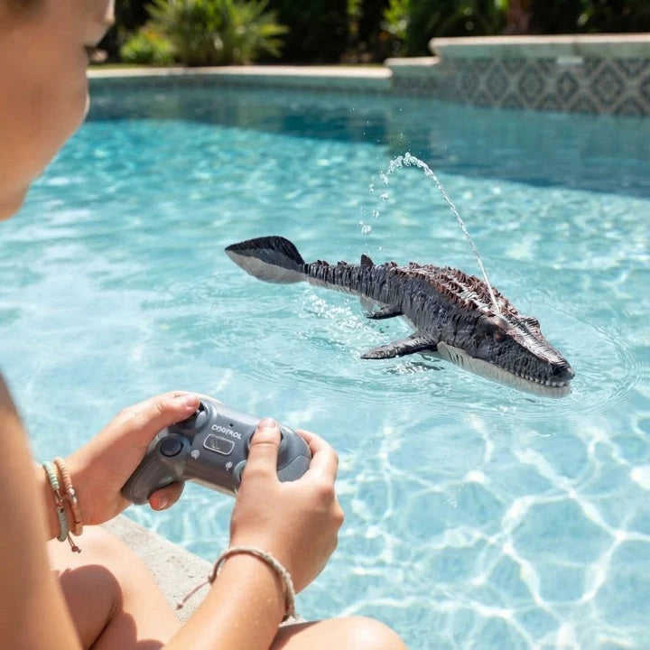 Remote-Controlled Mosasaurus Realistic Swim Motion & Water Jet