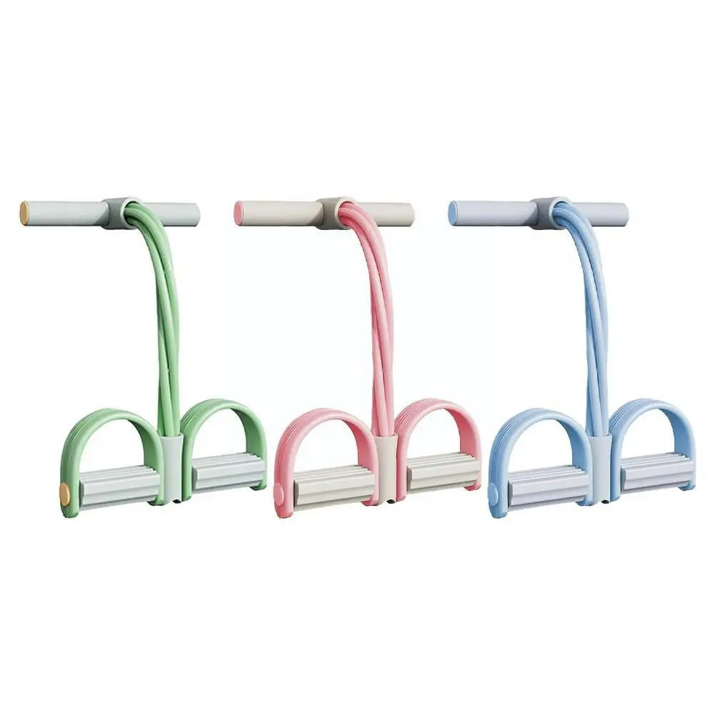 Resistance Band 4-Tube Even Resistance Non-Slip Handles & Pedals