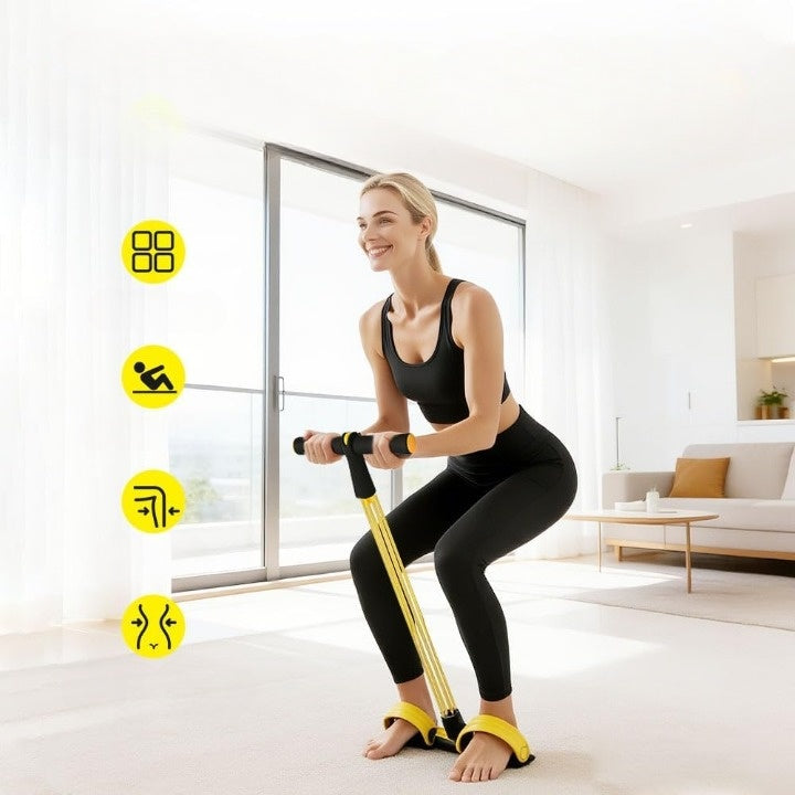 Resistance Band Adjustable 20-25 Lbs Foam Handles & Foot Loops