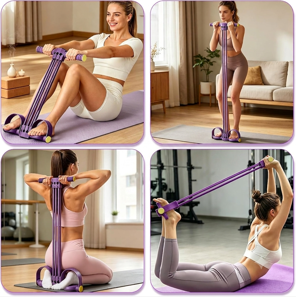 Resistance Band Elastic Resistance Ergonomic Footrests Compact & Portable