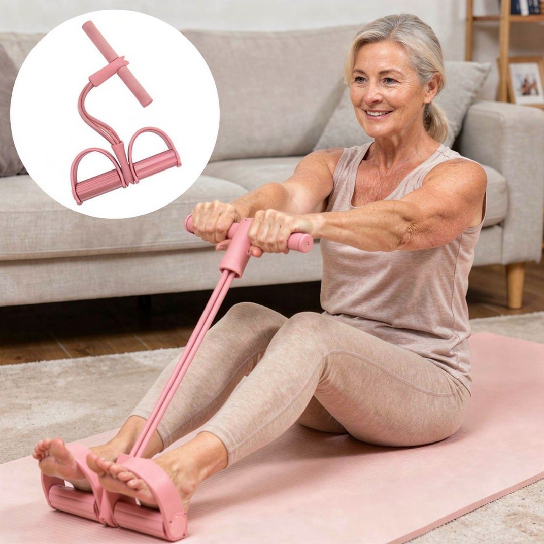Resistance Band Trainer Soft-Grip Handles & Non-Slip Foot Loops