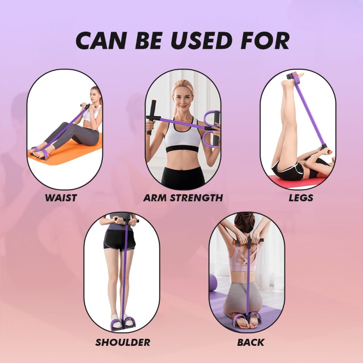 Resistance Trainer Reinforced Latex Bands & Non-Slip Pedals