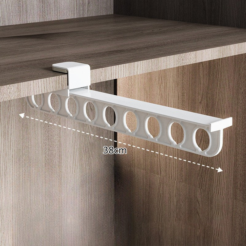 Retractable Clothes Rack Aluminum Smooth-Slide Space-Saving