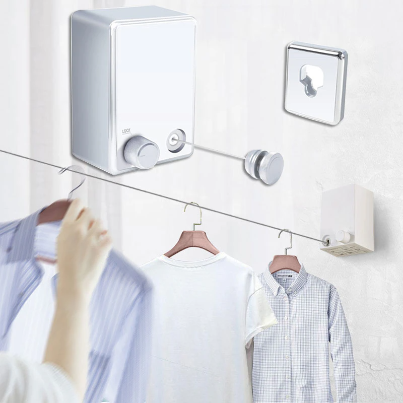 Retractable Clothesline Automatic Wall-Mounted Indoor & Outdoor