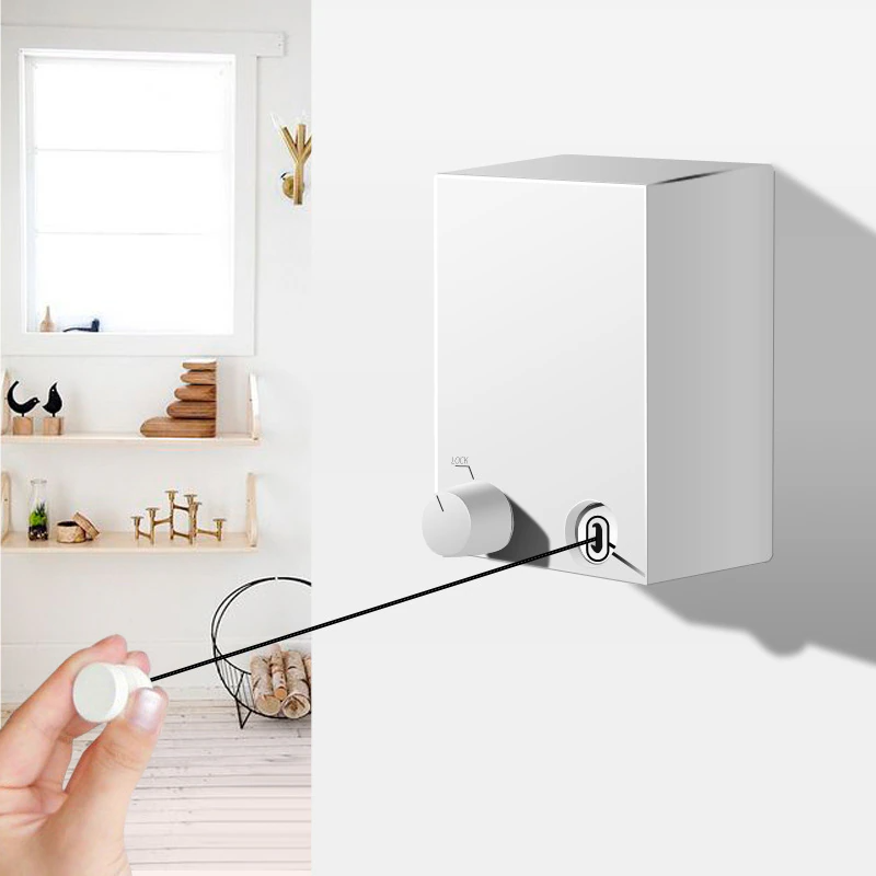 Retractable Clothesline Automatic Wall-Mounted Indoor & Outdoor