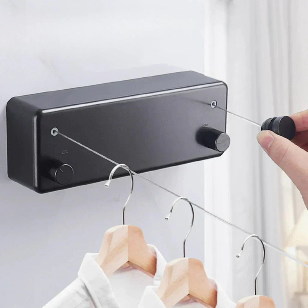Retractable Clothesline Space-Saving Stainless Steel Line 4 Meter