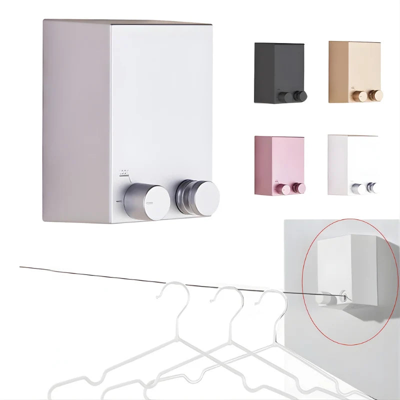 Retractable Clothesline Wall-Mounted 4.2 m Indoor & Outdoor