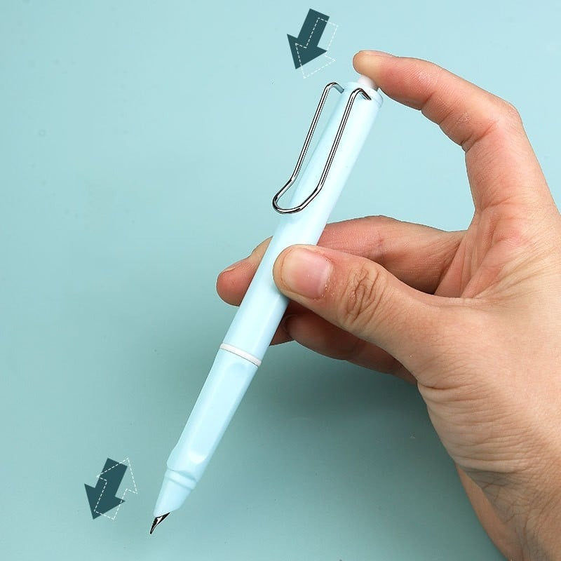 Retractable Fountain Pen Click Nib Smooth Writing & Pocket-Safe