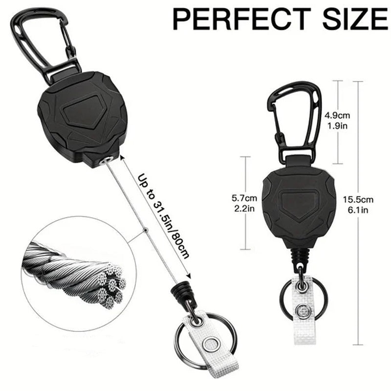 Retractable ID Holder ABS Plastic 31.5 Inch Reach