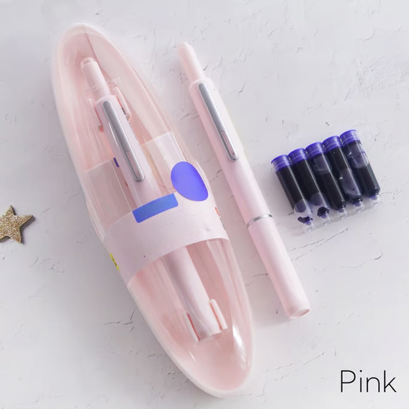 Retractable Pen Smooth Ink Flow Stainless Steel Tip