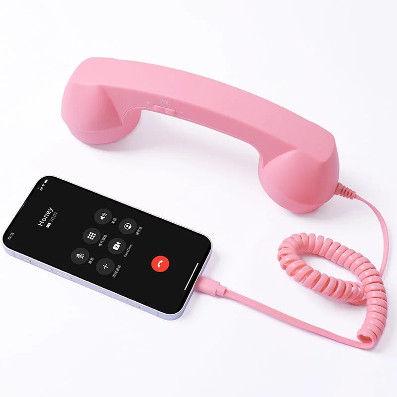 Retro Phone Handset Ergonomic Design USB Plug & Play