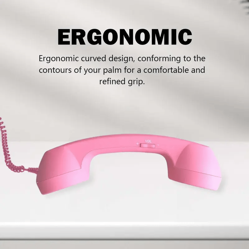 Retro Phone Handset Ergonomic Design USB Plug & Play
