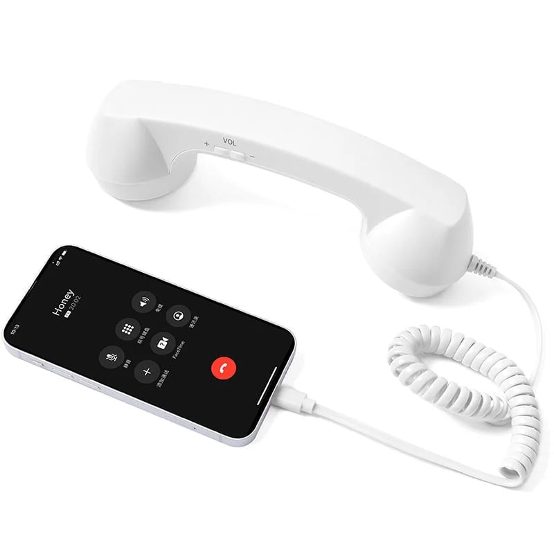 Retro Phone Handset Ergonomic Design USB Plug & Play