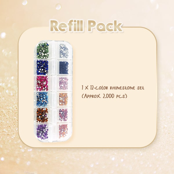 Rhinestone Applicator Set Ergonomic Pen 2,000 Stones