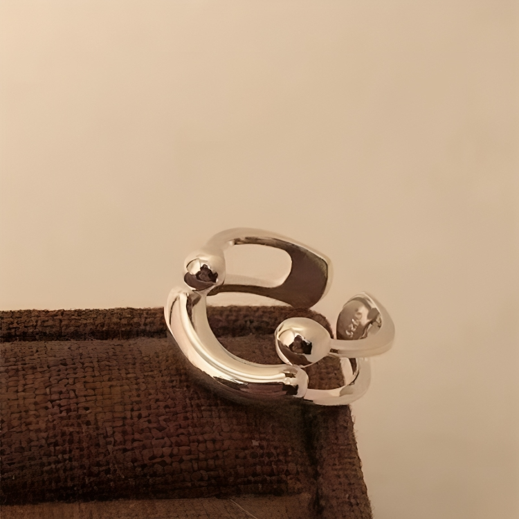 Ring Adjustable Sterling Silver Hypoallergenic