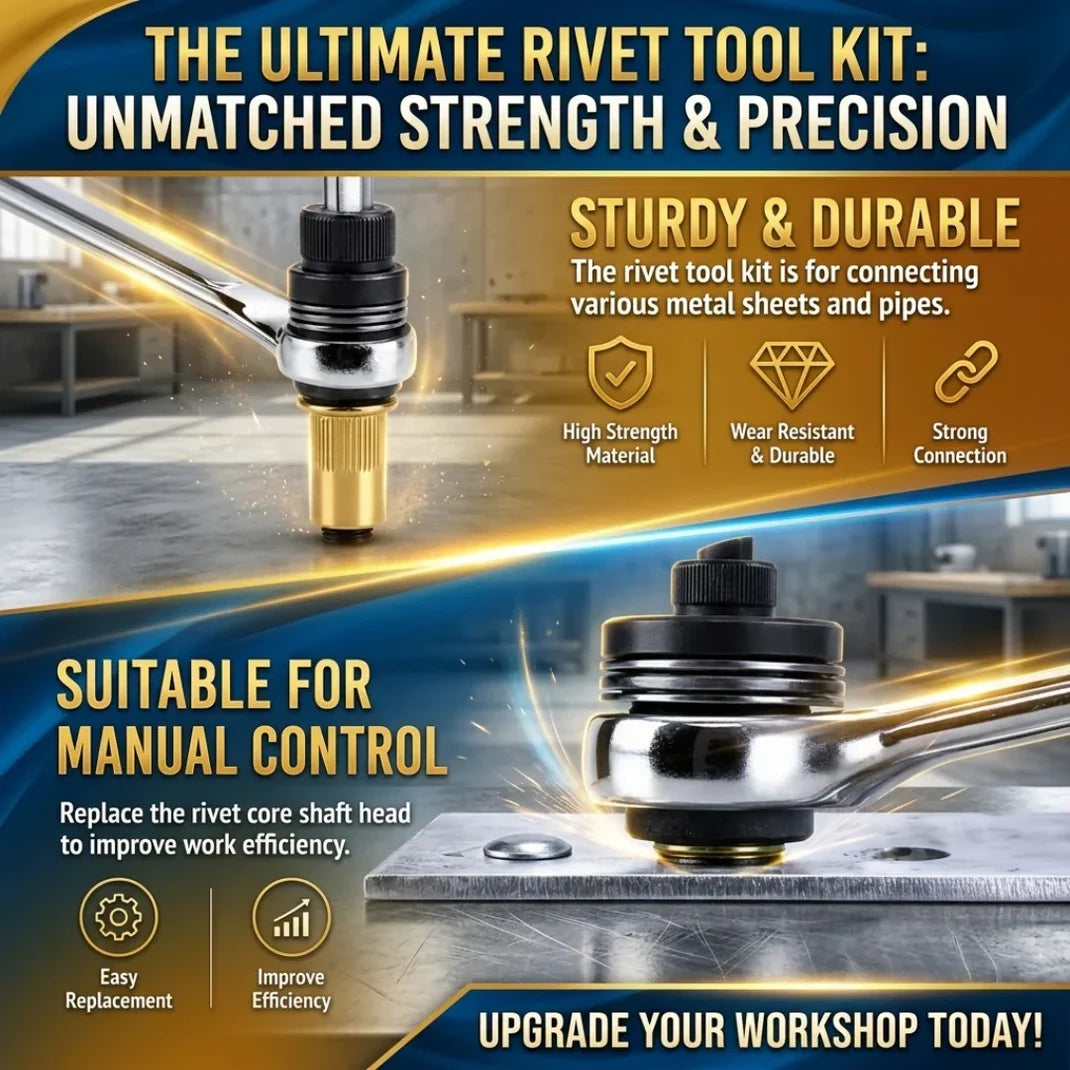 Rivet Nut Tool Set M3 To M8 Assorted Heads