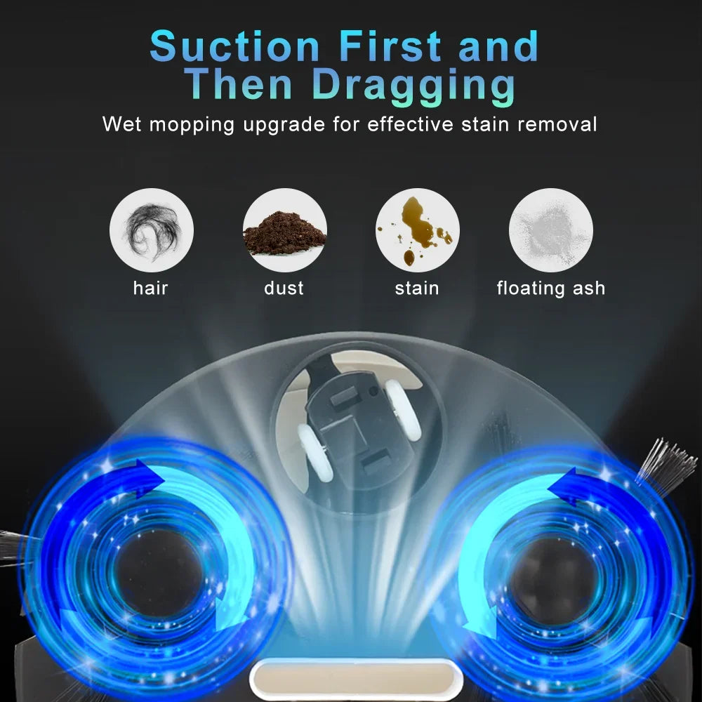 Robot Vacuum Cleaner 3-in-1 Vacuum Sweep & Mop 90-Min Battery
