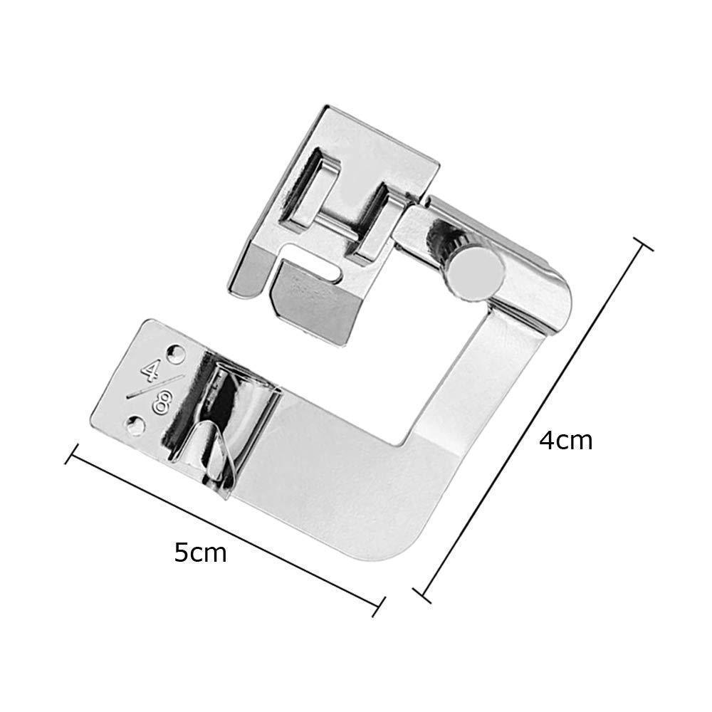 Rolled Hem Presser Foot One-Step Universal Fit Three Widths