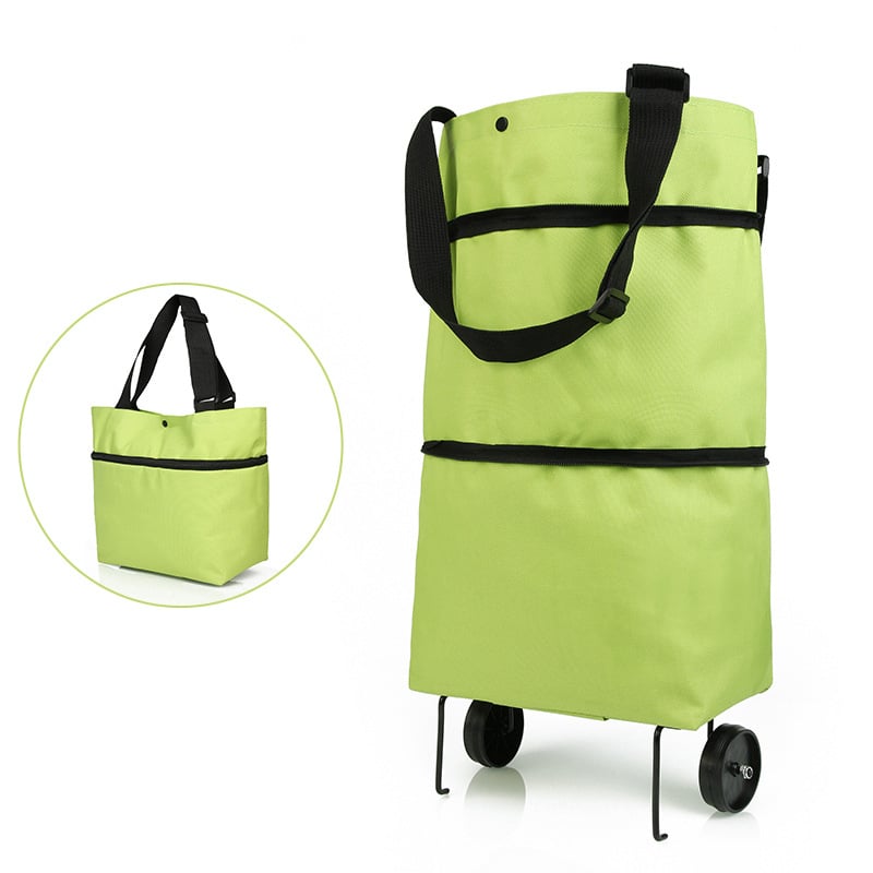 Rolling Shopping Bag Expandable Waterproof Oxford Wheels