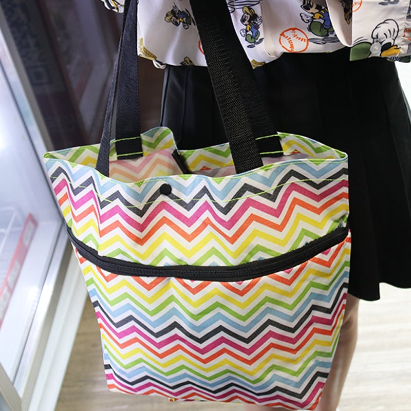 Rolling Shopping Bag Expandable Waterproof Oxford Wheels