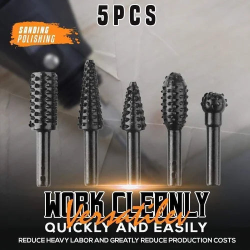 Rotary Burr Set Tungsten Carbide Fits Common Chucks