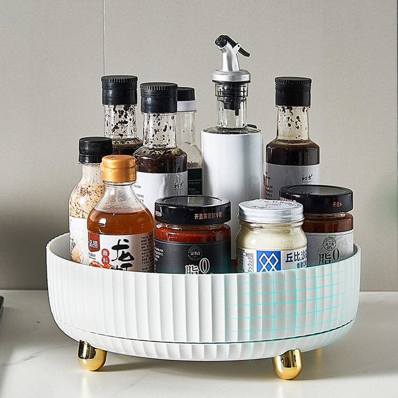 Rotating Spice Rack 360° Rotation Raised Edge & Removable Base