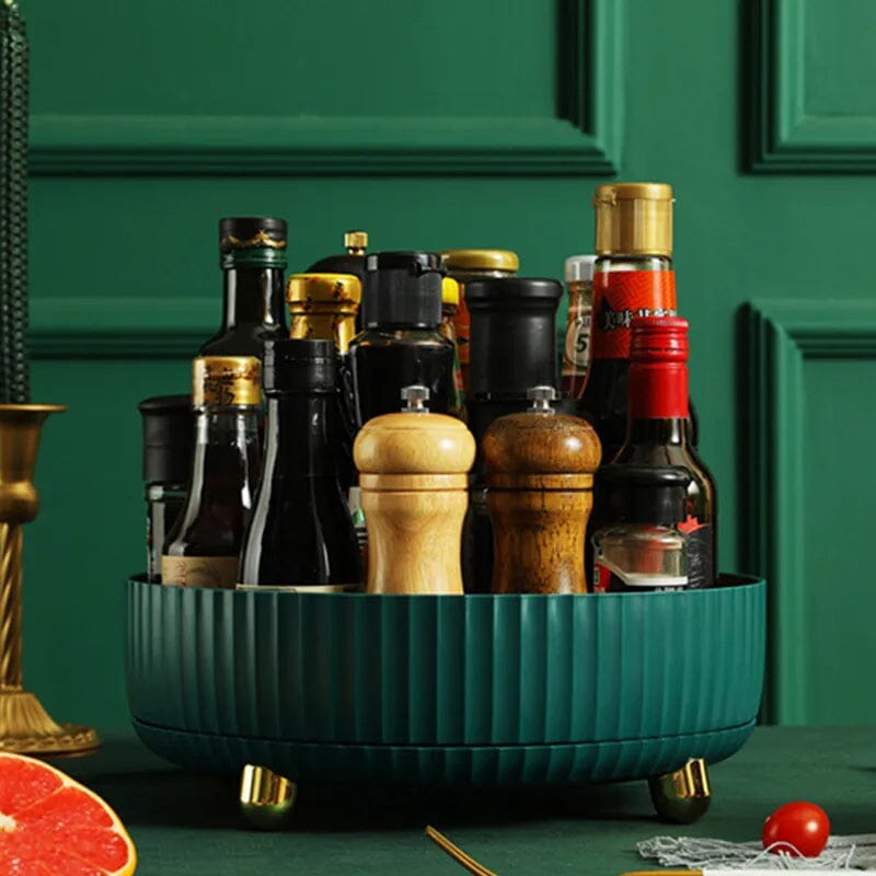 Rotating Spice Rack 360° Rotation Raised Edge & Removable Base