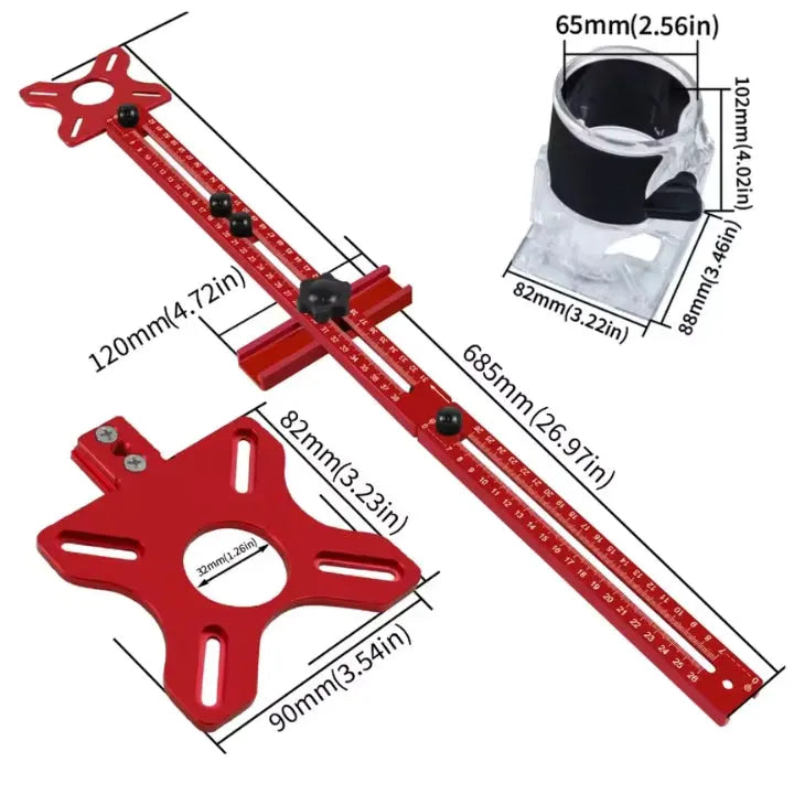 Router Template Aluminum Precision Non-Slip