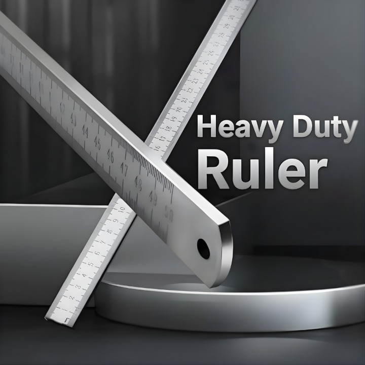 Ruler Stainless Steel Laser-Engraved Metric & Imperial 50 cm