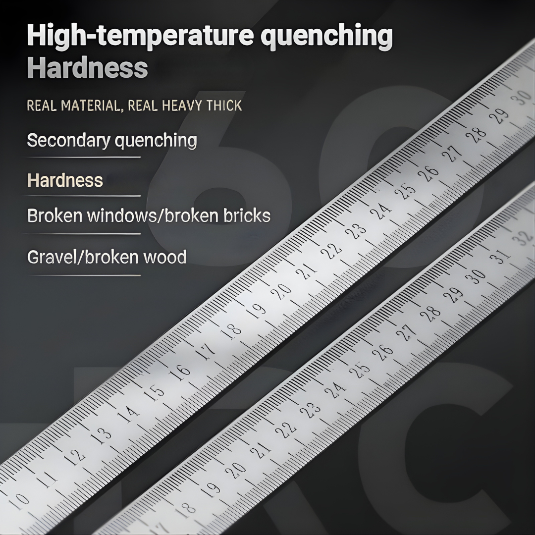 Ruler Stainless Steel Laser-Engraved Metric & Imperial 50 cm