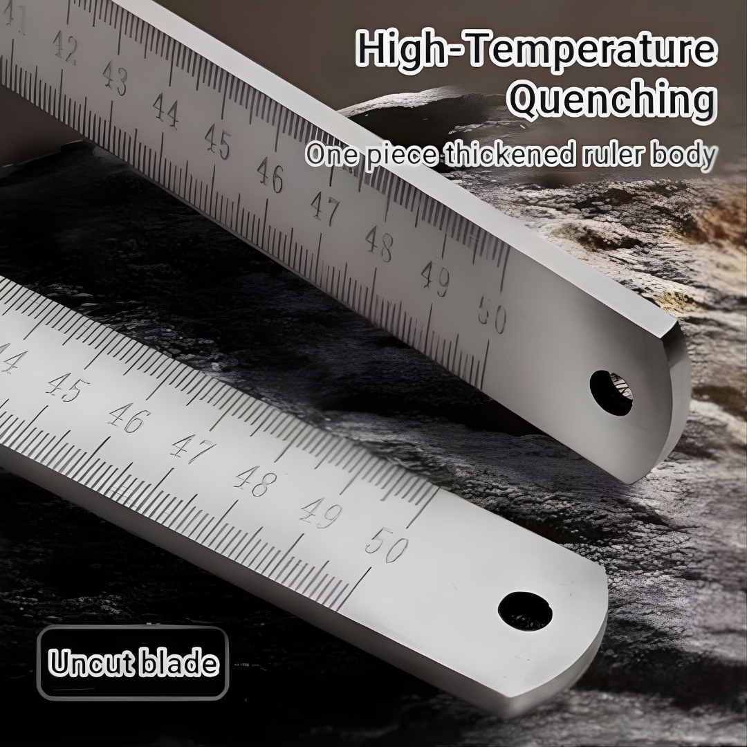 Ruler Stainless Steel Laser-Engraved Metric & Imperial 50 cm