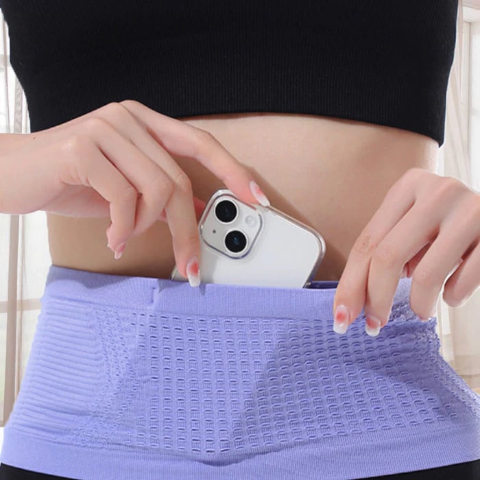 Running Belt No-Bounce Ultra-Elastic Four Pockets