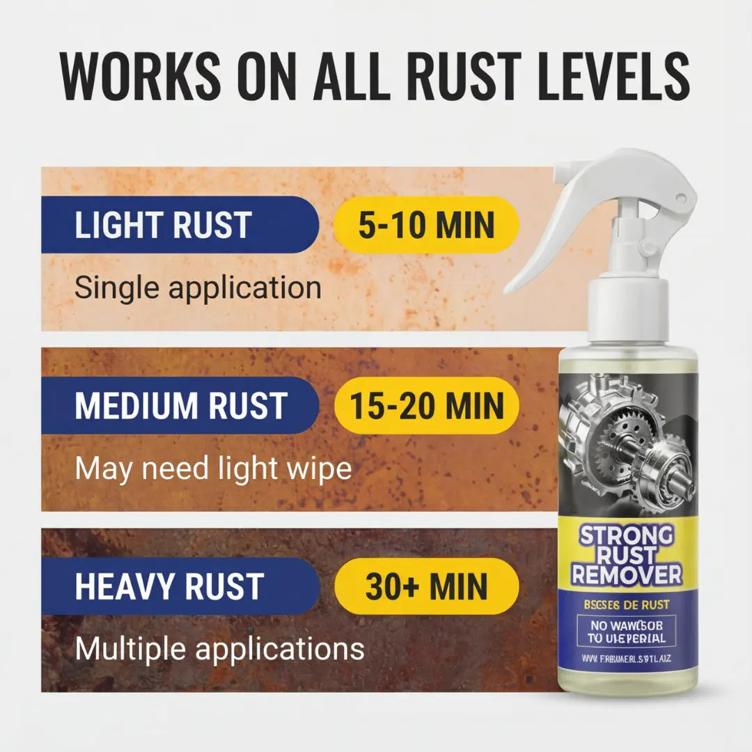 Rust Remover Spray Fast-Acting No-Scrub 3.4 Fl Oz