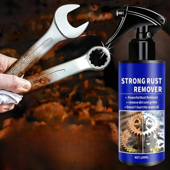 Rust Remover Spray Fast-Acting No-Scrub 3.4 Fl Oz