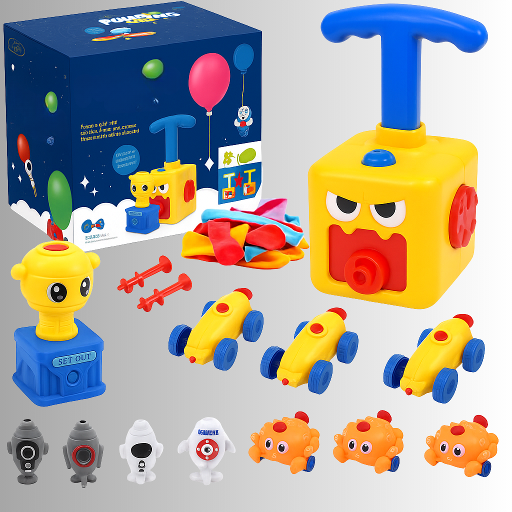STEM Toy Balloon-Powered Car & Rocket Launcher Battery-Free
