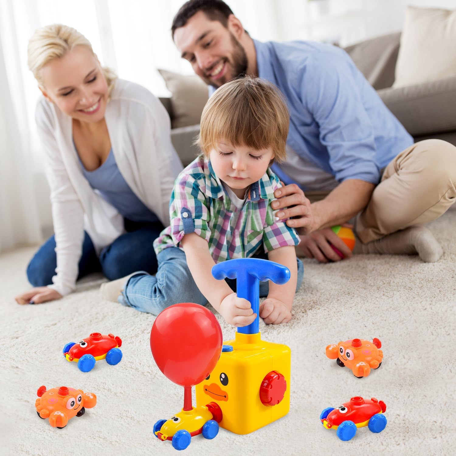 STEM Toy Balloon-Powered Car & Rocket Launcher Battery-Free